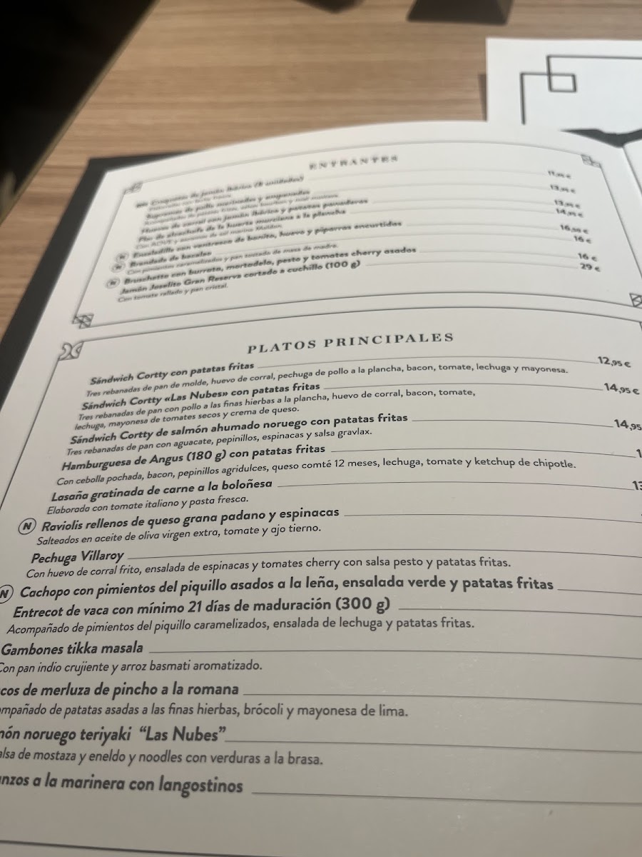 Menu Las Nubes Restaurante Castellana-4